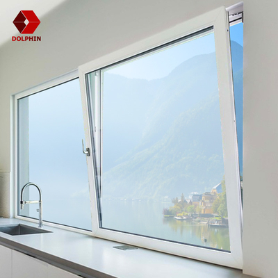 Tilt And Turn Inward Opening Casement Window Aluminum Triple Glazed Low E